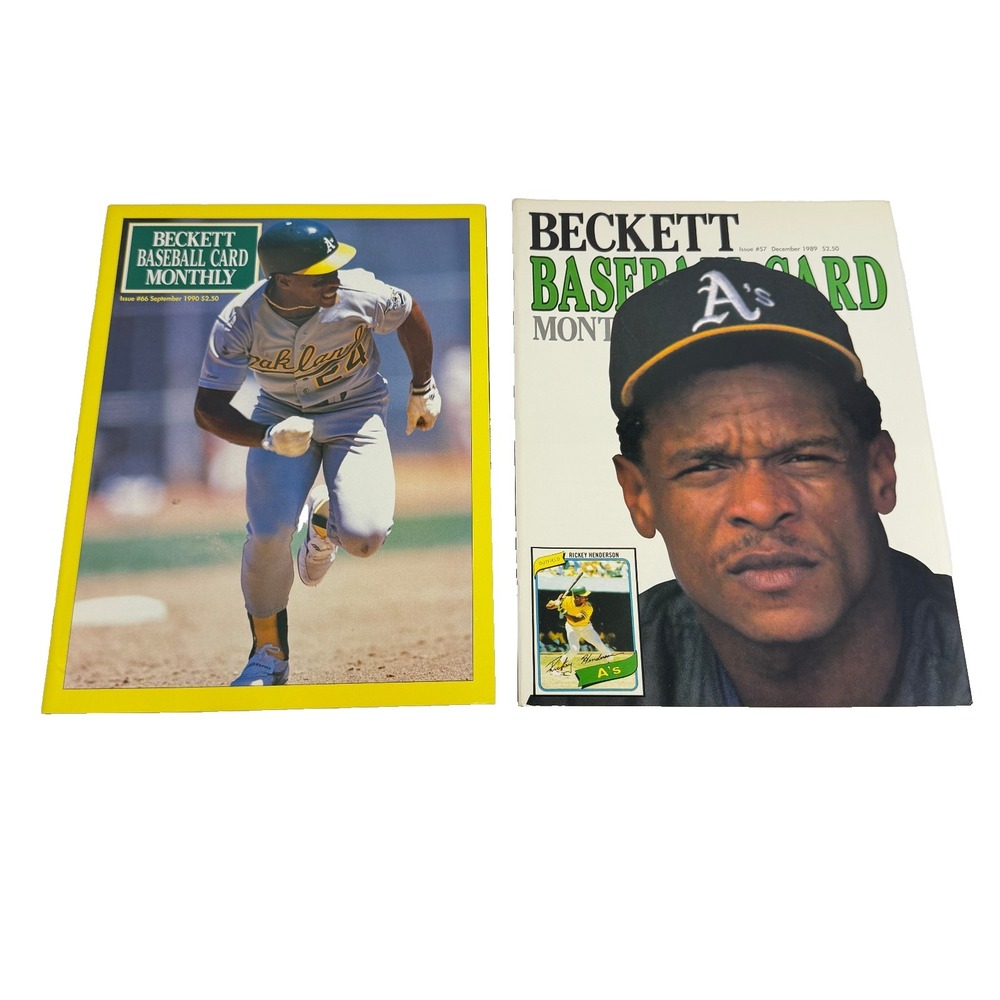 Rickey Henderson Beckett Magazine Lot 2 Baseball Card Monthly Issues 57 66